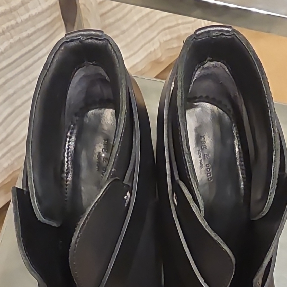rag & bone Black Leather Ankle Booties - Picture 15 of 16